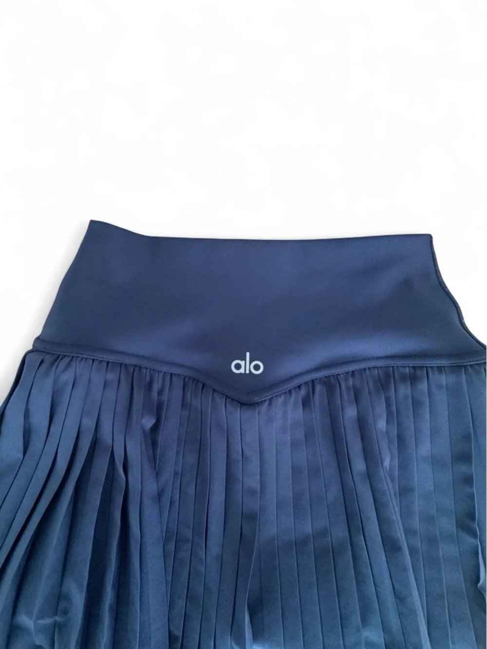Alo Navy Grand Slam Pleated Tennis Skirt XXS